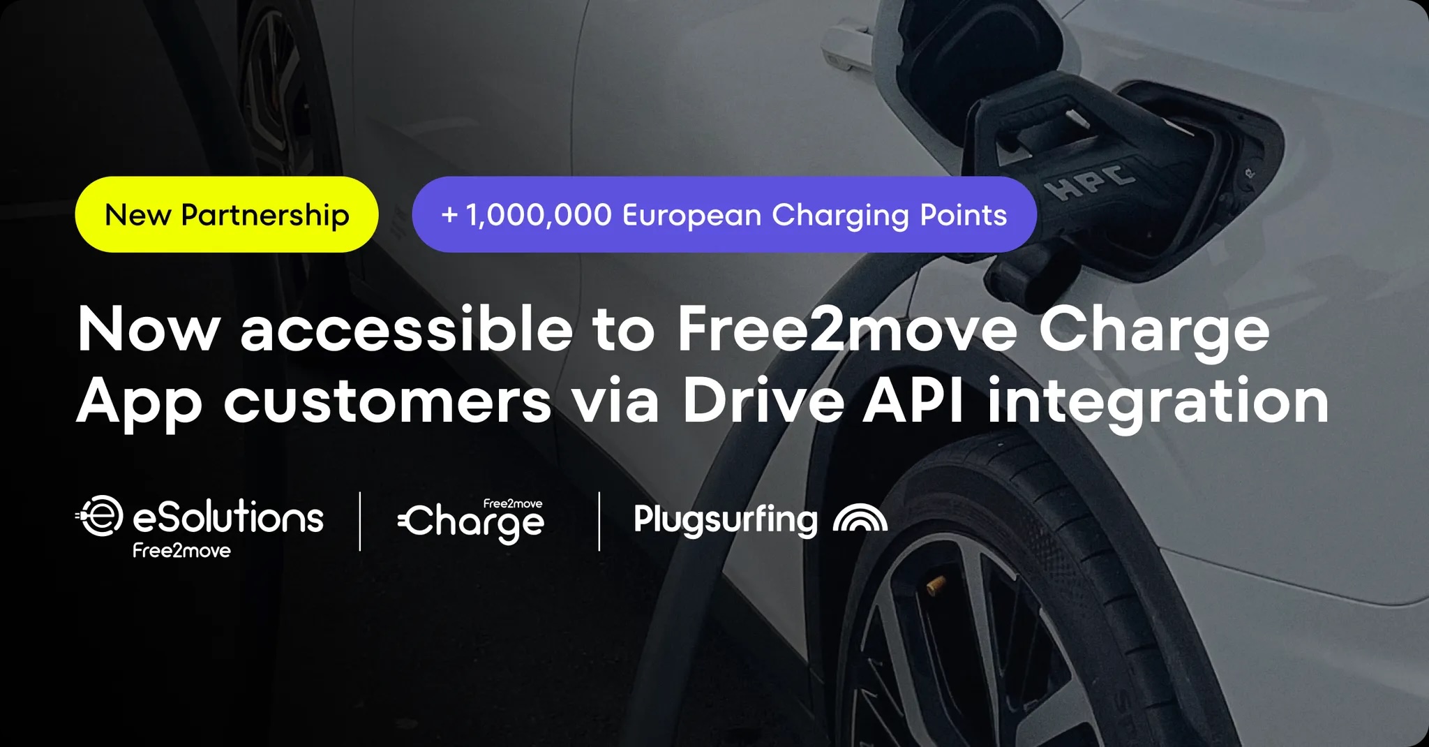Drive API powers 1M+ European charging points for Free2move app drivers.