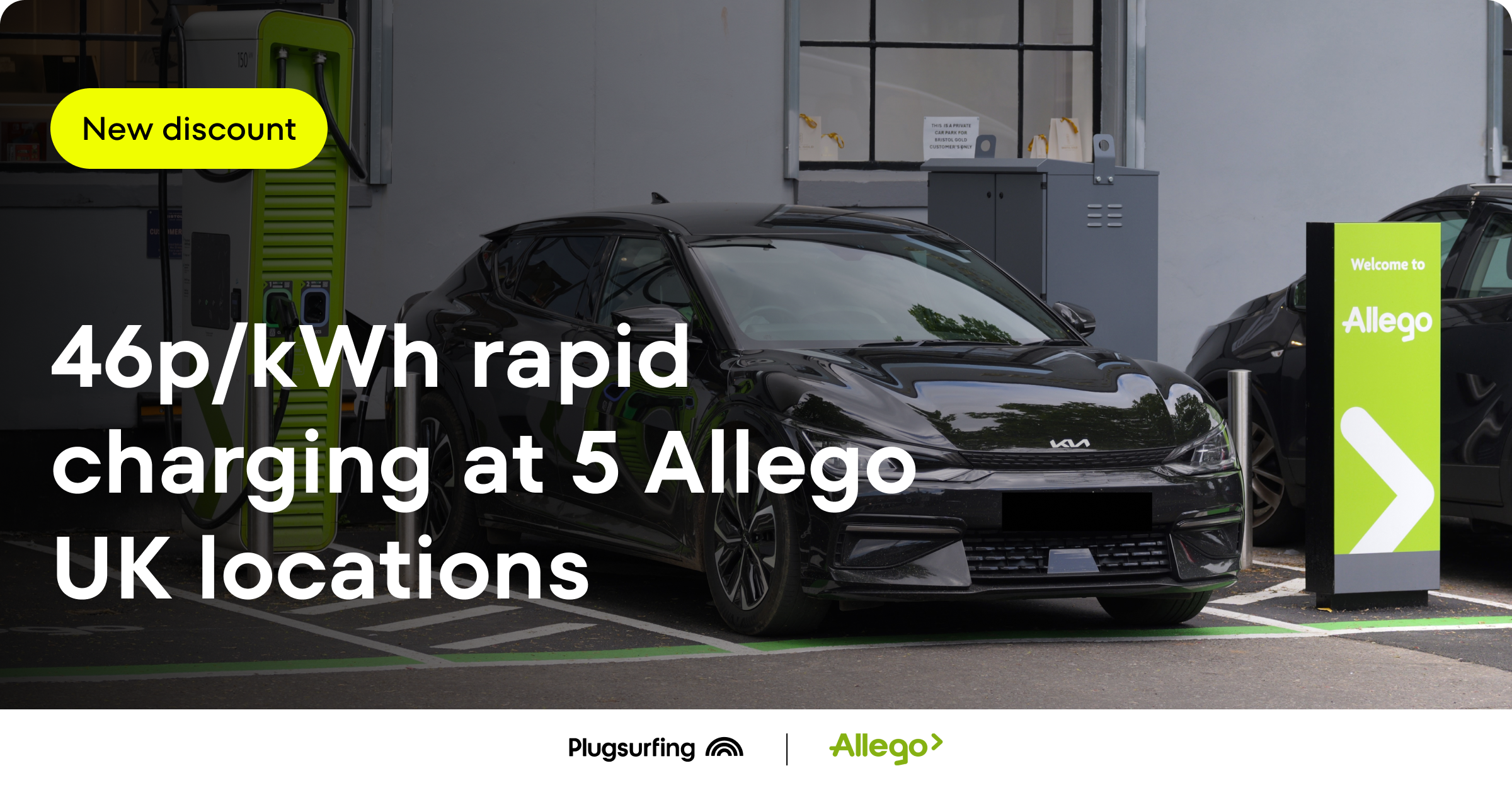 New discount: 46p/kWh rapid charging at 5 Allego UK locations